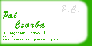 pal csorba business card